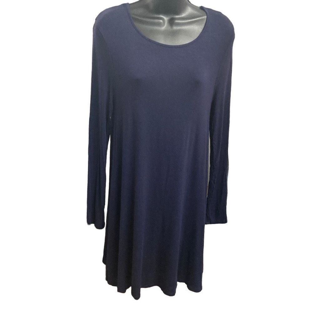 ZENANA OUTFITTERS Women’s‎ Blue Dress Stretch Long Sleeves Size Small Length 32”